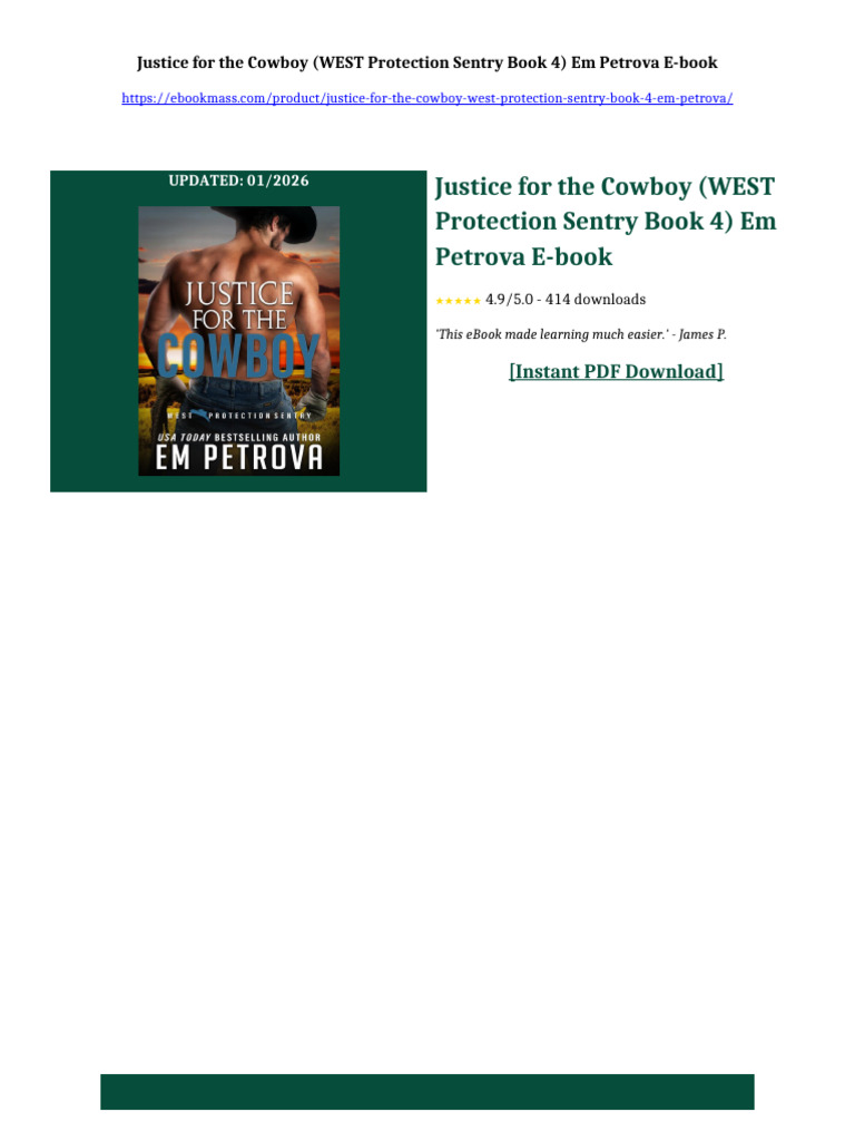 Justice for the Cowboy (WEST Protection Sentry Book 4) Em Petrova ebook ...