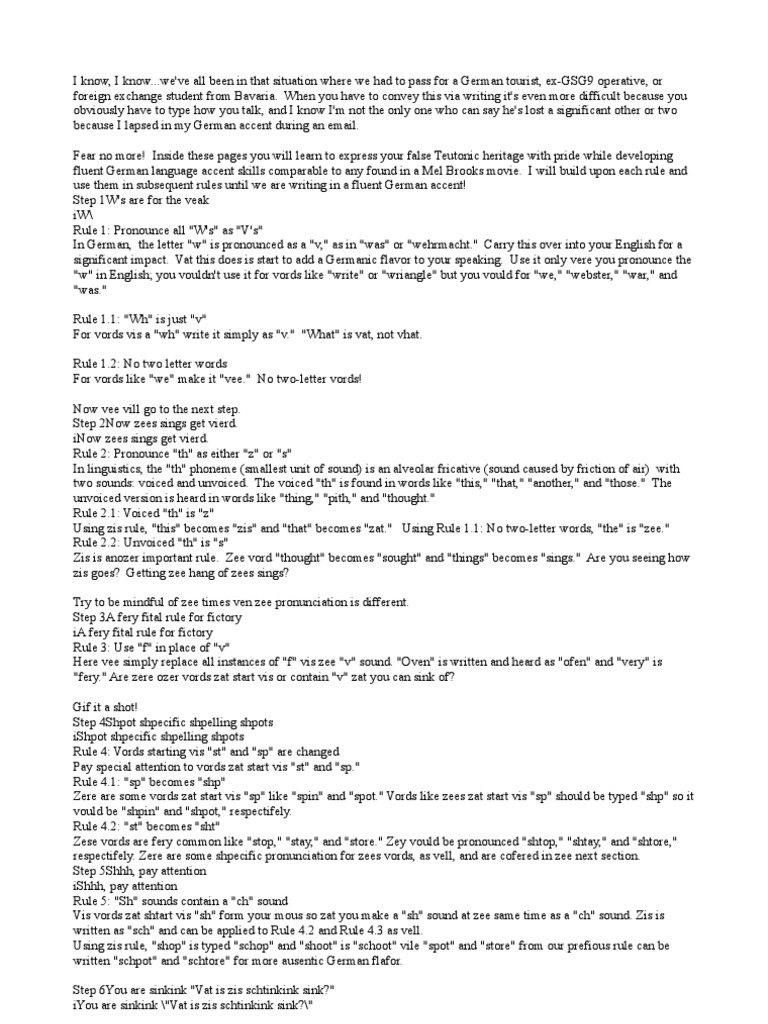 German accent google translate image