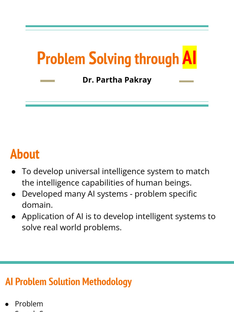 Problem Solving Through AI | PDF | Artificial Intelligence ...