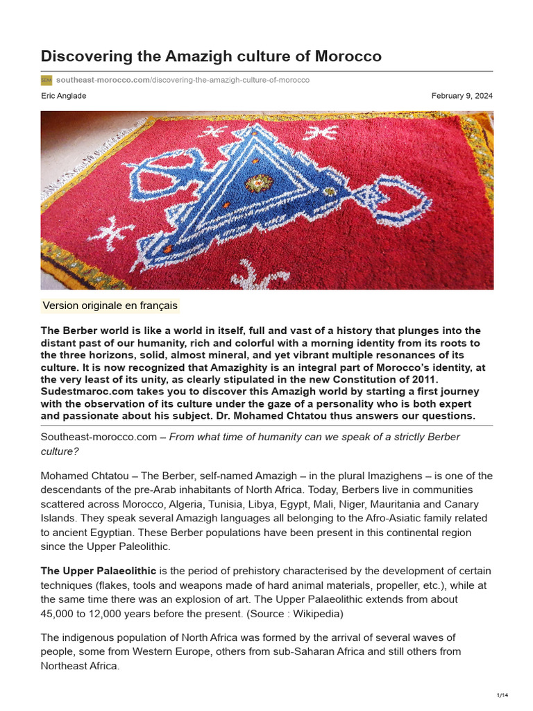 Southeast-morocco.com-Discovering the Amazigh Culture of Morocco | PDF ...
