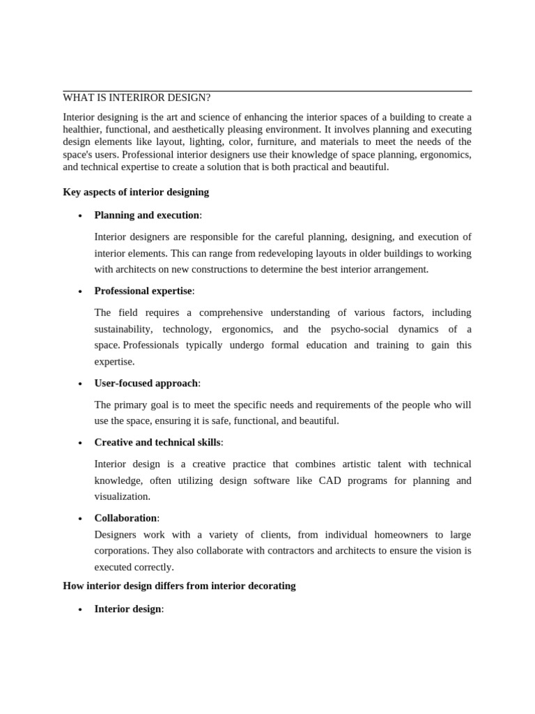 Arc409 Interior Design Class Note | PDF | Interior Design | Countertop