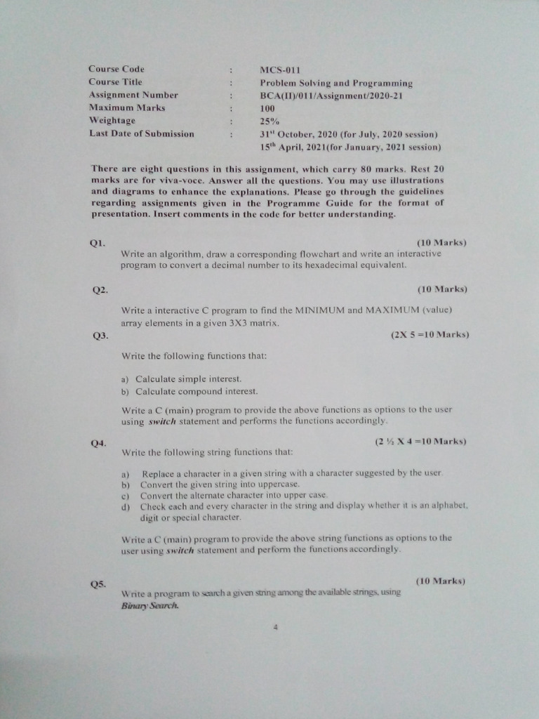 MCS 011 | PDF