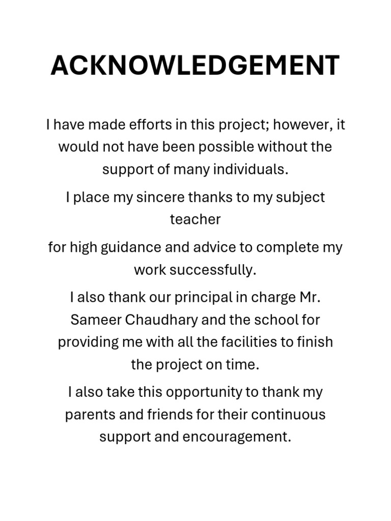 Acknowledgement | PDF