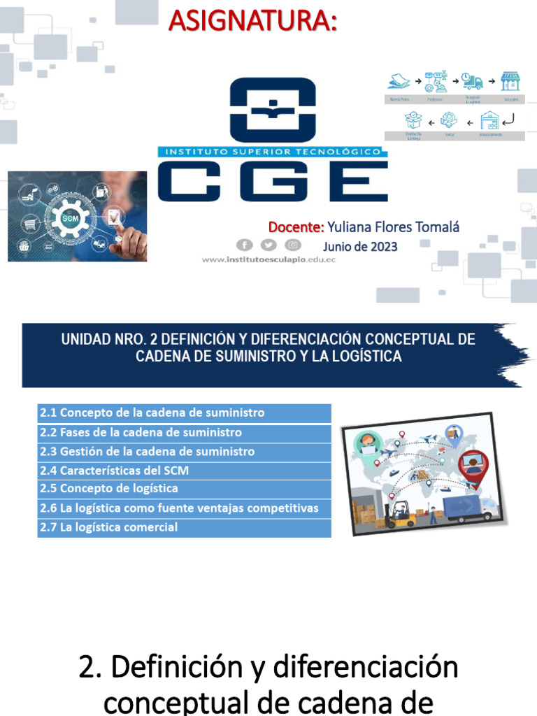Unidad 2 Cadena de Suministro Ac | PDF | Logística | Gestión de la ...