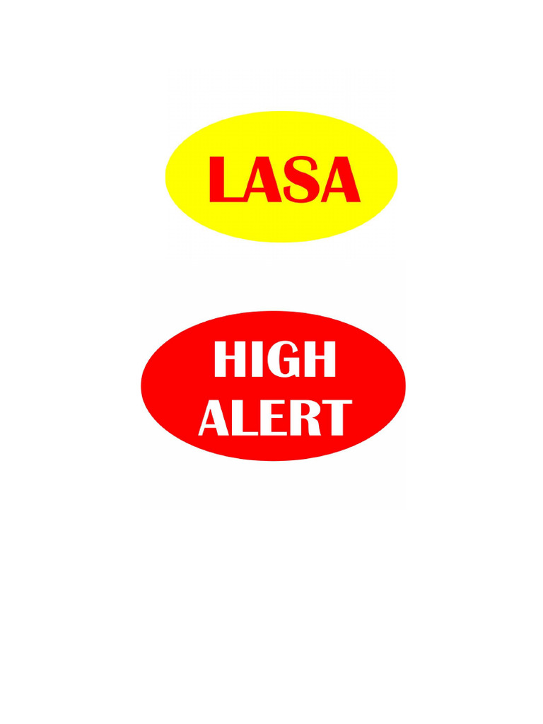 Label Lasa High Alert | PDF