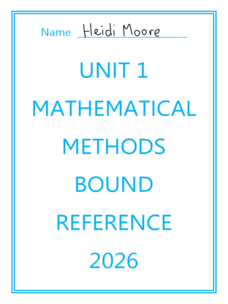 0 11MM1 Bound Reference S1 2026 | PDF | Numbers | Line (Geometry)