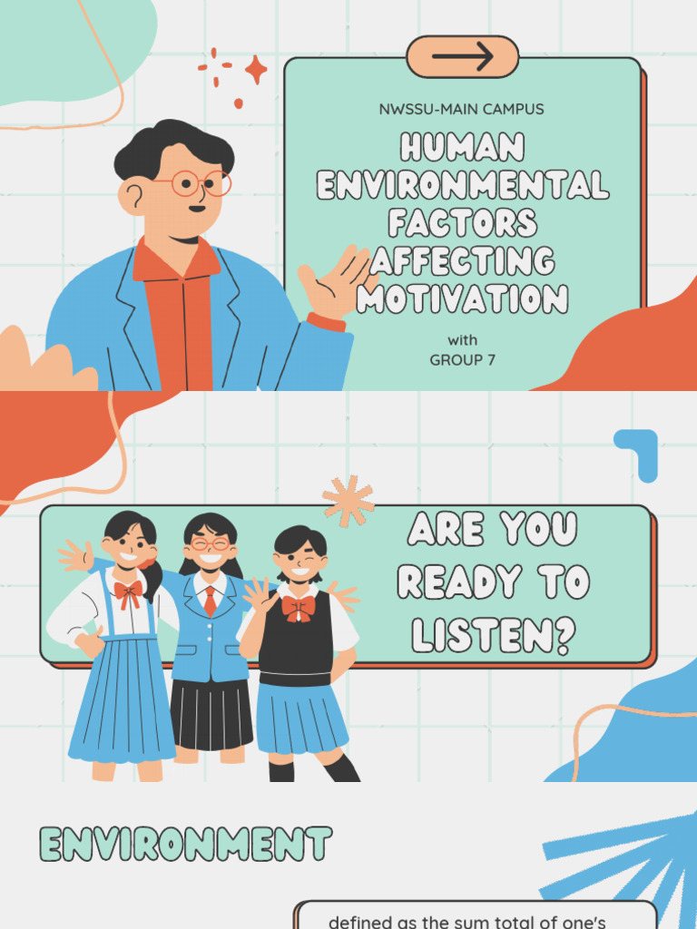 Human Environmental Factors Affecting Motivation | PDF | Learning ...