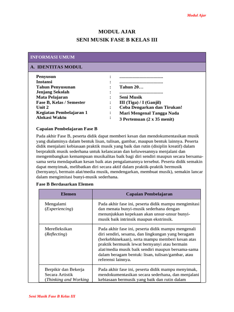 Modul Ajar Unit 2 | PDF