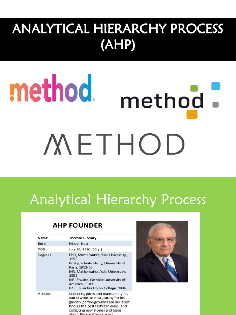 Analytical Hierarchy Process (AHP) | PDF