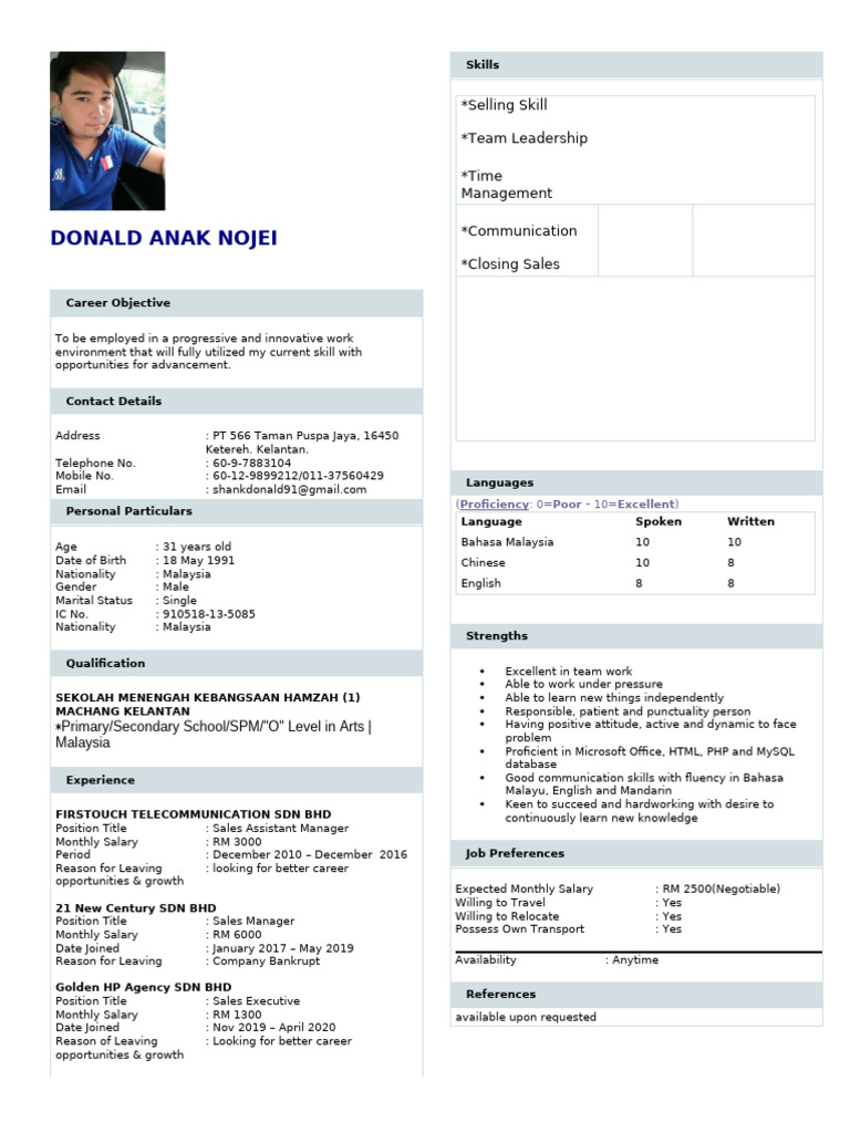 RESUME_DONALD ANAK NOJEI | PDF | Human Communication