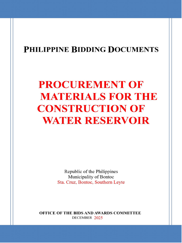 Procurement of Materials For The Const. of Water R | PDF | Procurement ...