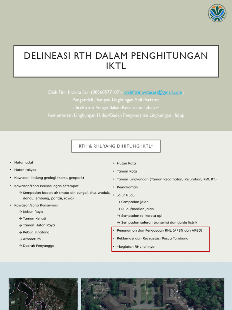 Delineasi RTH Dalam Penghitungan IKTL | PDF