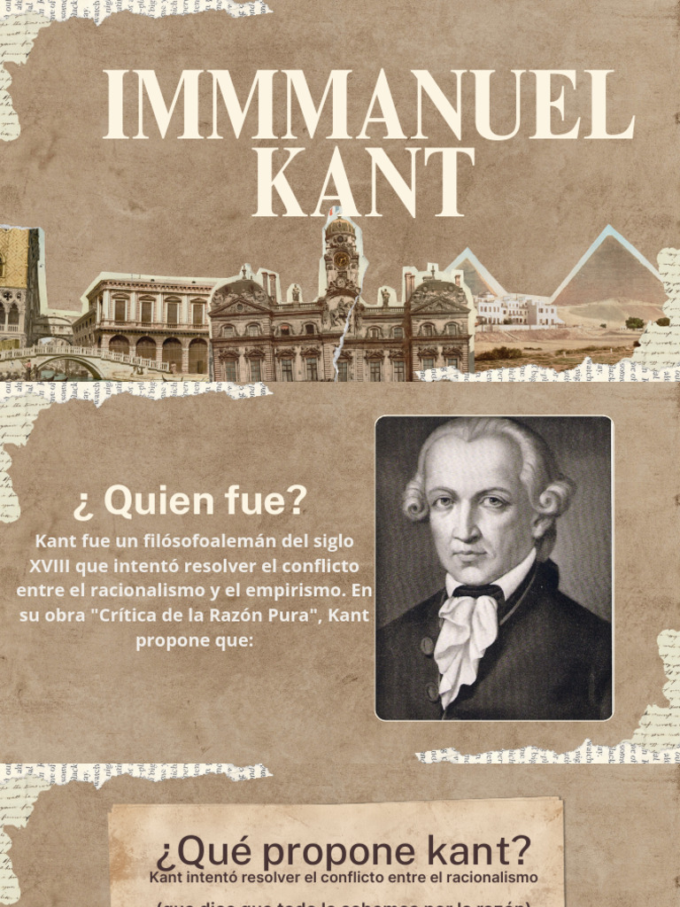 Presentacion de inmmanuel kant | PDF | Immanuel Kant | A priori y a ...