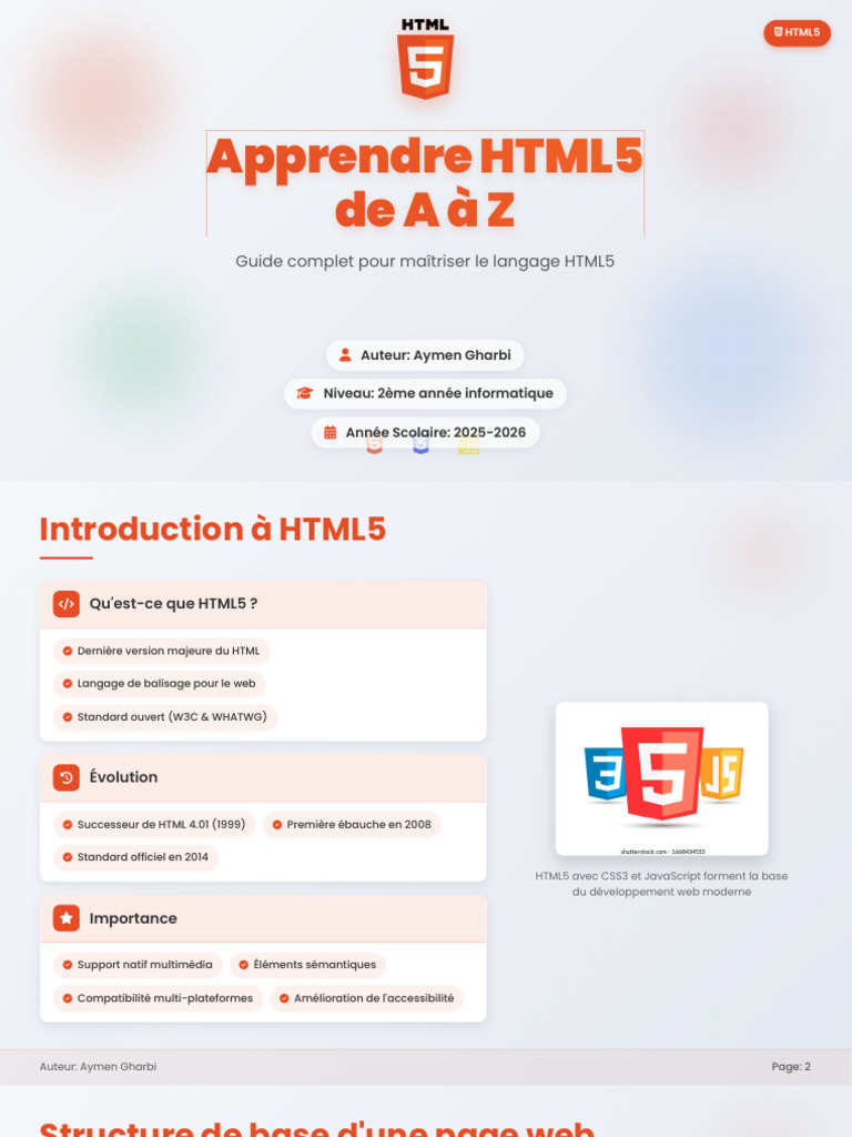 Apprendre HTML5 de A À Z | PDF | HTML5 | Html