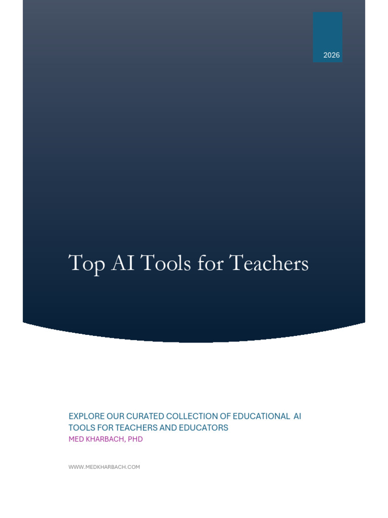 AI For Teachers in 2026 1 | PDF | Artificial Intelligence ...