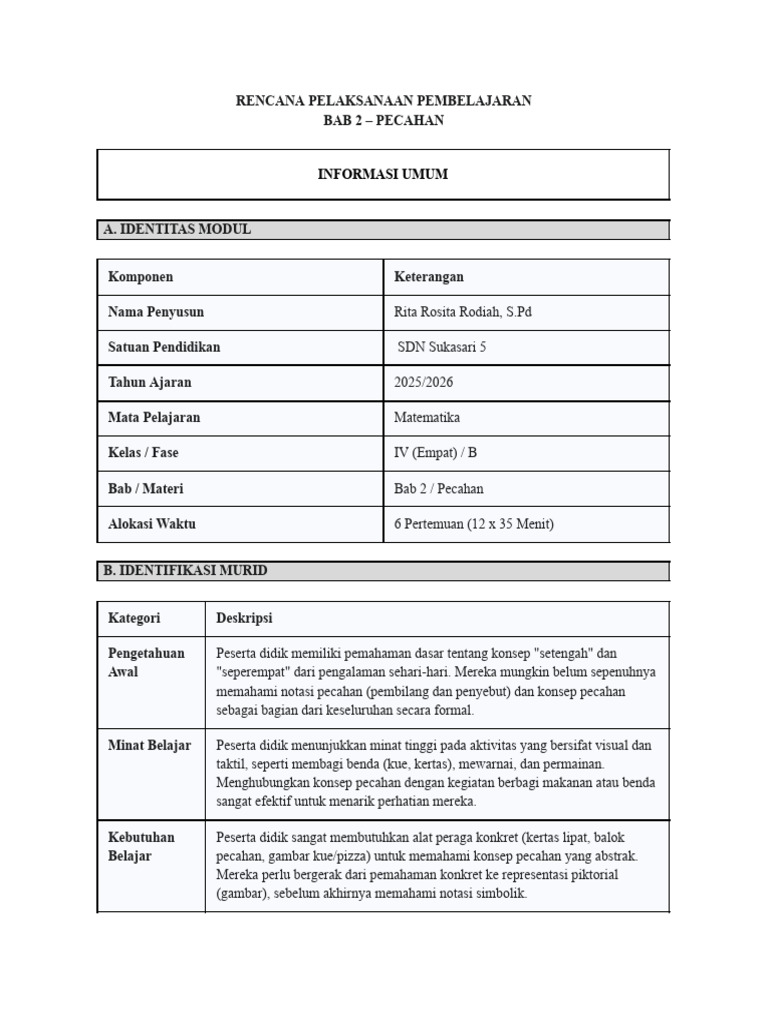 MTK Kelas 4 Bab 2 | PDF