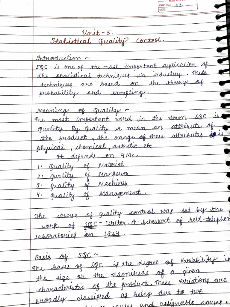 Statistical Quality Control | PDF