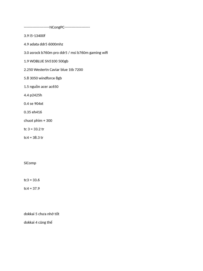 NCong PC | PDF
