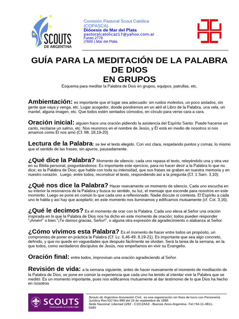 Guia para La Meditacion de La Palabra | PDF | Oración | Adoración ...