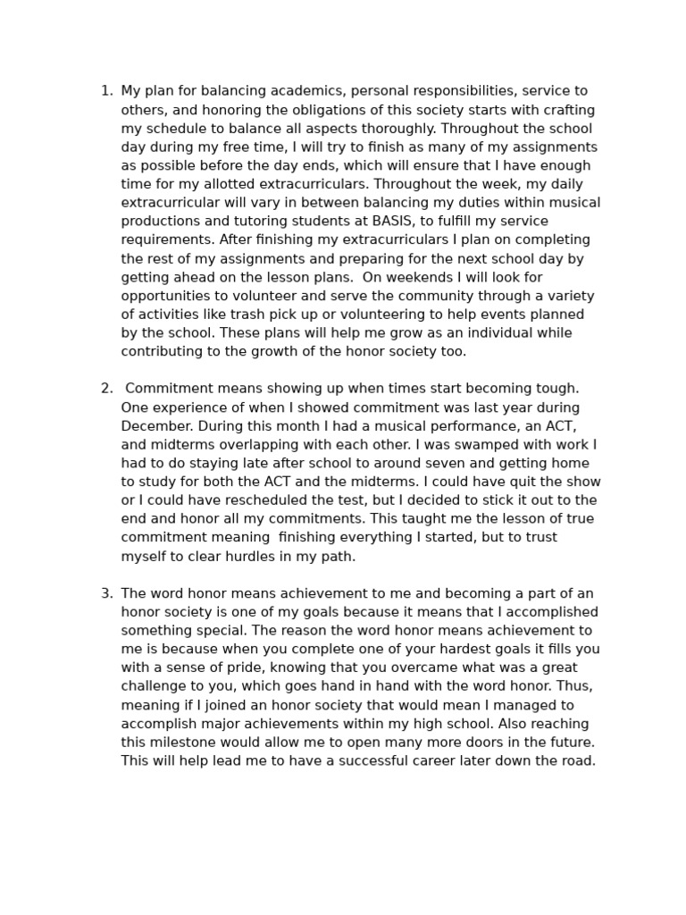 My Plan For Balancing Academics | PDF