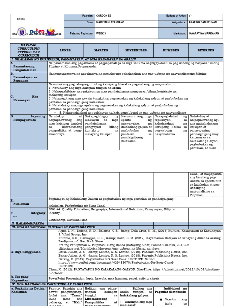 Ap 5 Q1W3 | PDF