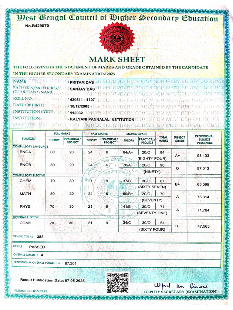 12 Marksheet | PDF