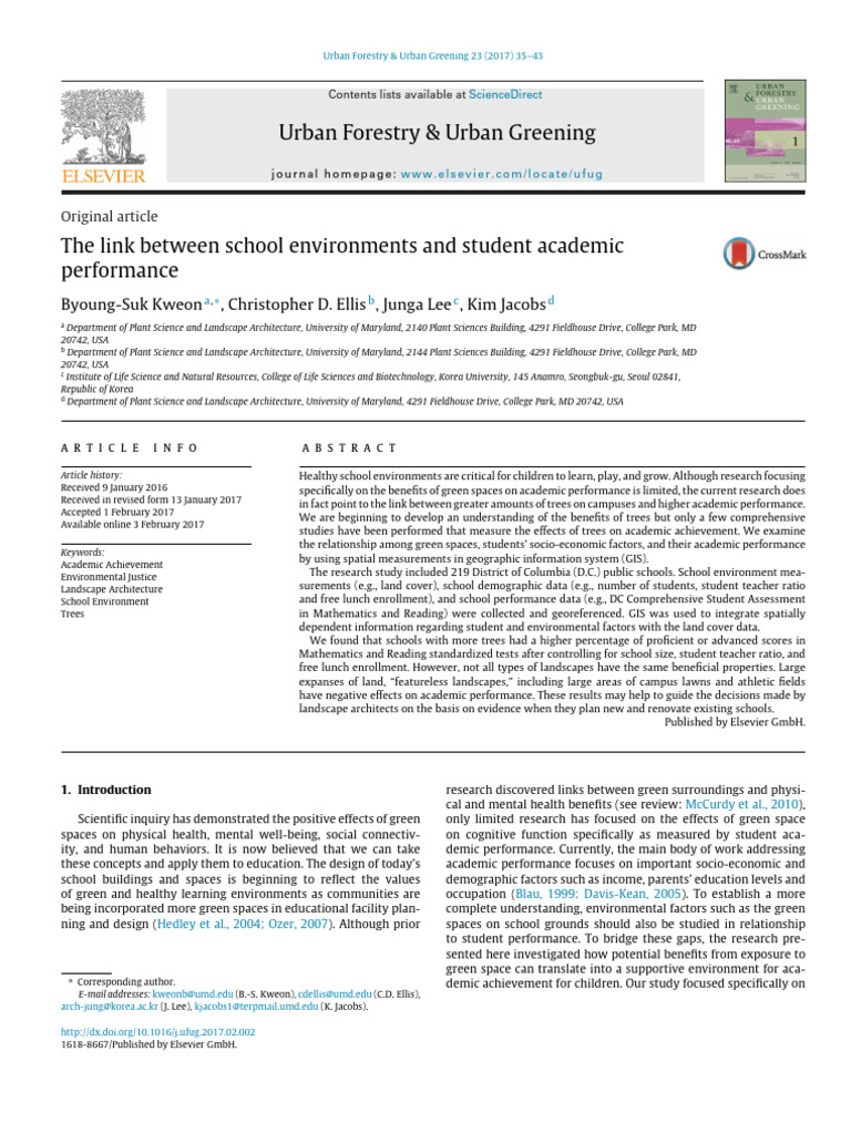 The Link Between School Environments and Student Academic Performance ...