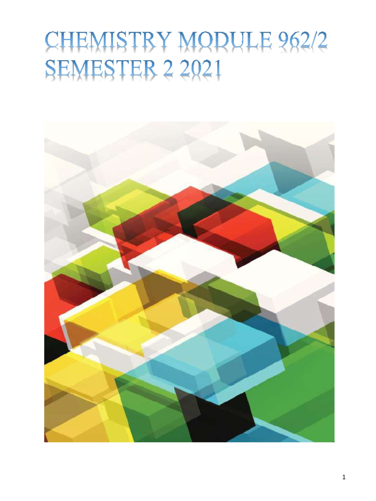 Chemistry 962 Module Semester 2 | PDF | Chlorine | Oxide
