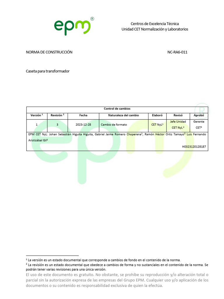 NC RA6 011CasetaTransformador - RevA | PDF