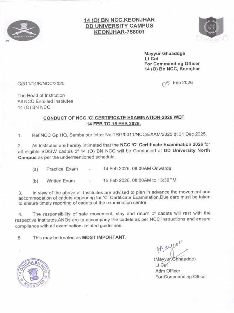 NCC C Certificate | PDF