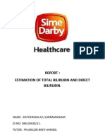 Report: Estimation of Total Bilirubin and Direct Bilirubin