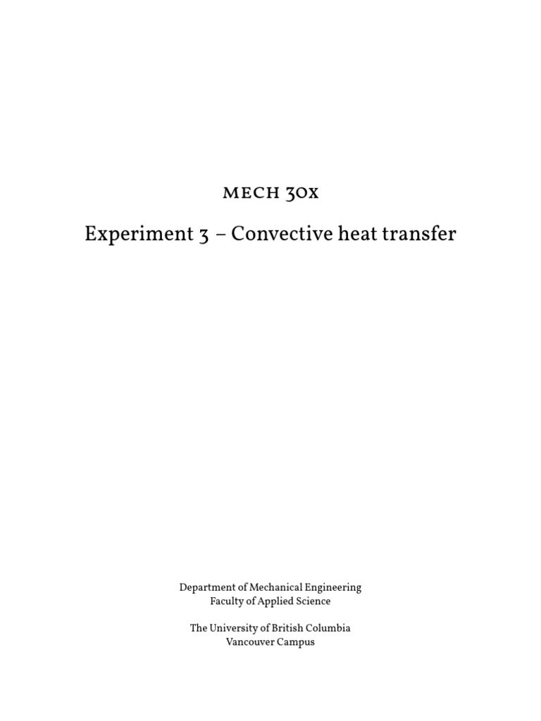 Experiment 3 Lab Manual | PDF | Heat Transfer | Temperature