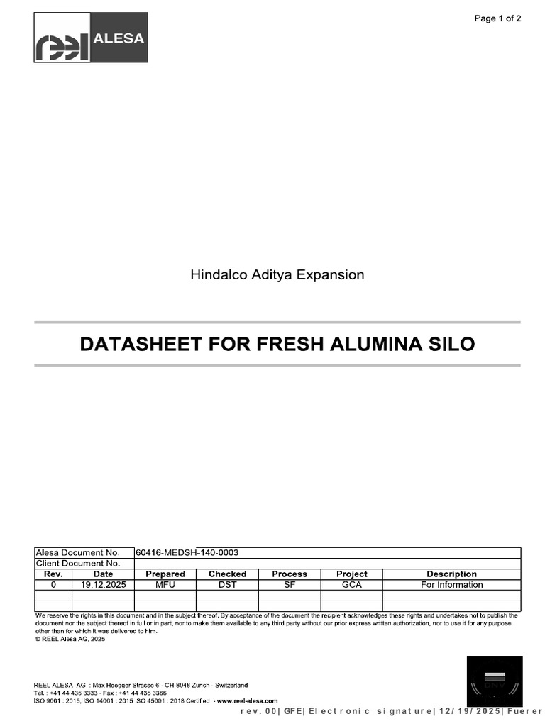Silo Data Sheet | PDF