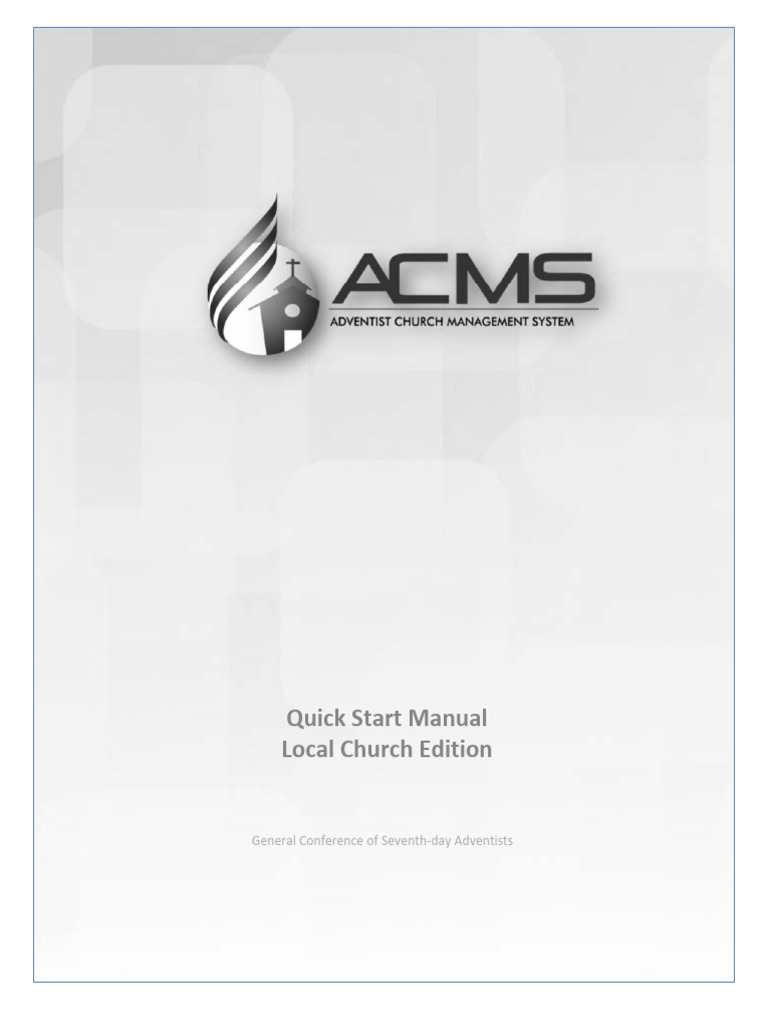 ACMS Local Church Manual | PDF | Login | Computing