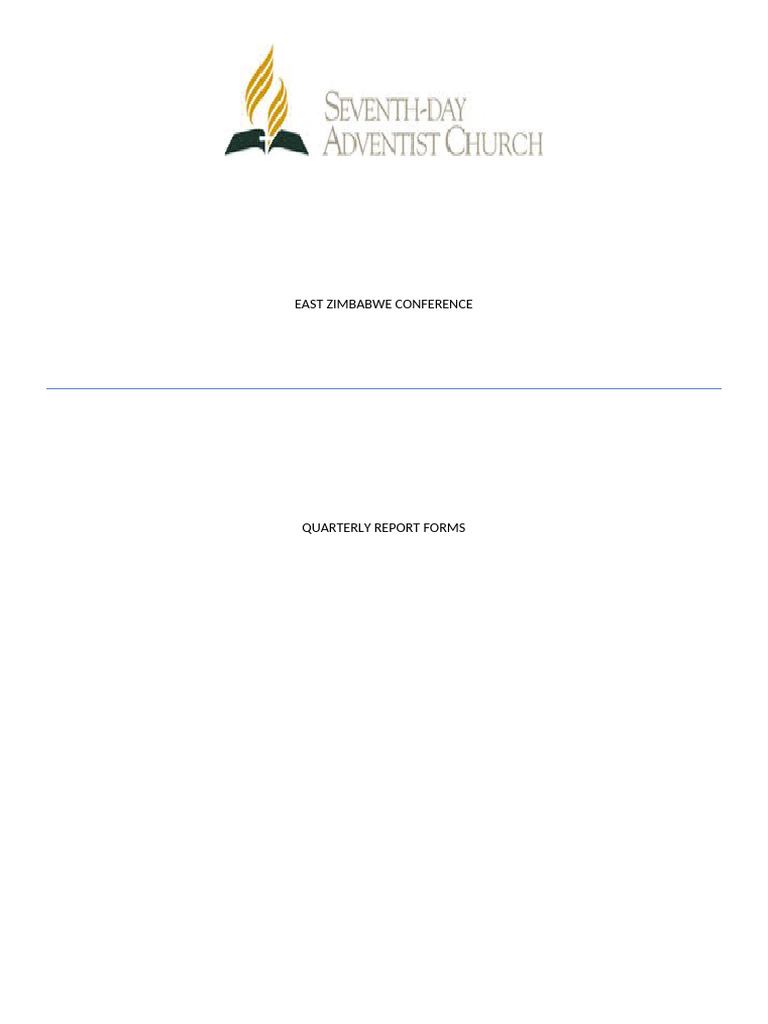 President's Quarterly Report Form | PDF | Seventh Day Adventist Church ...
