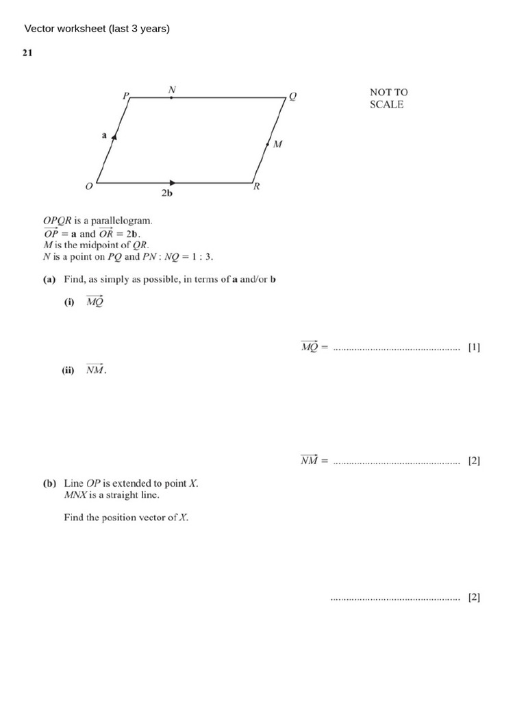 Vector Worksheet (Last 3 Years) - 20260209 - 164758 - 0000 | PDF