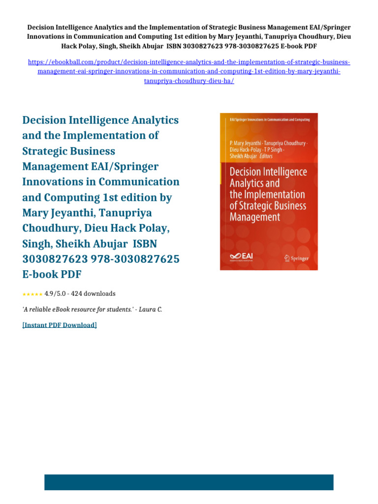 Decision Intelligence Analytics and the Implementation of Strategic ...
