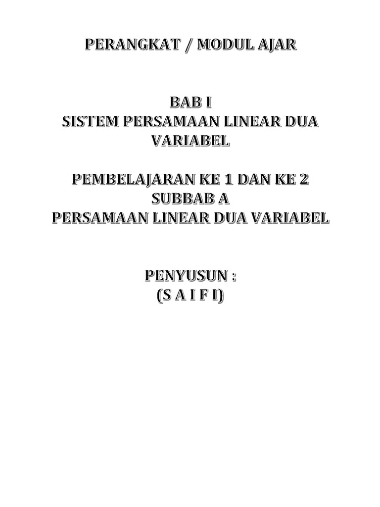 Modul Ajar Matematika Kelas 9 Semester 1 2024 | PDF