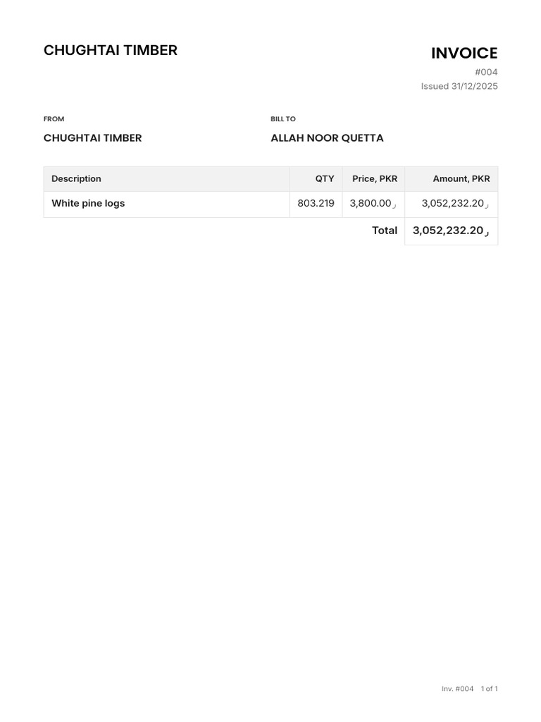 Invoice 004 | PDF