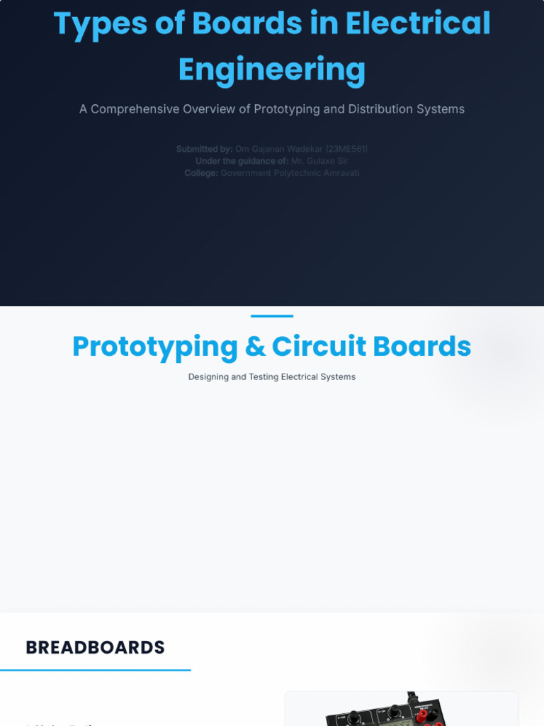 Types of Boards in Electrical Engineering | PDF