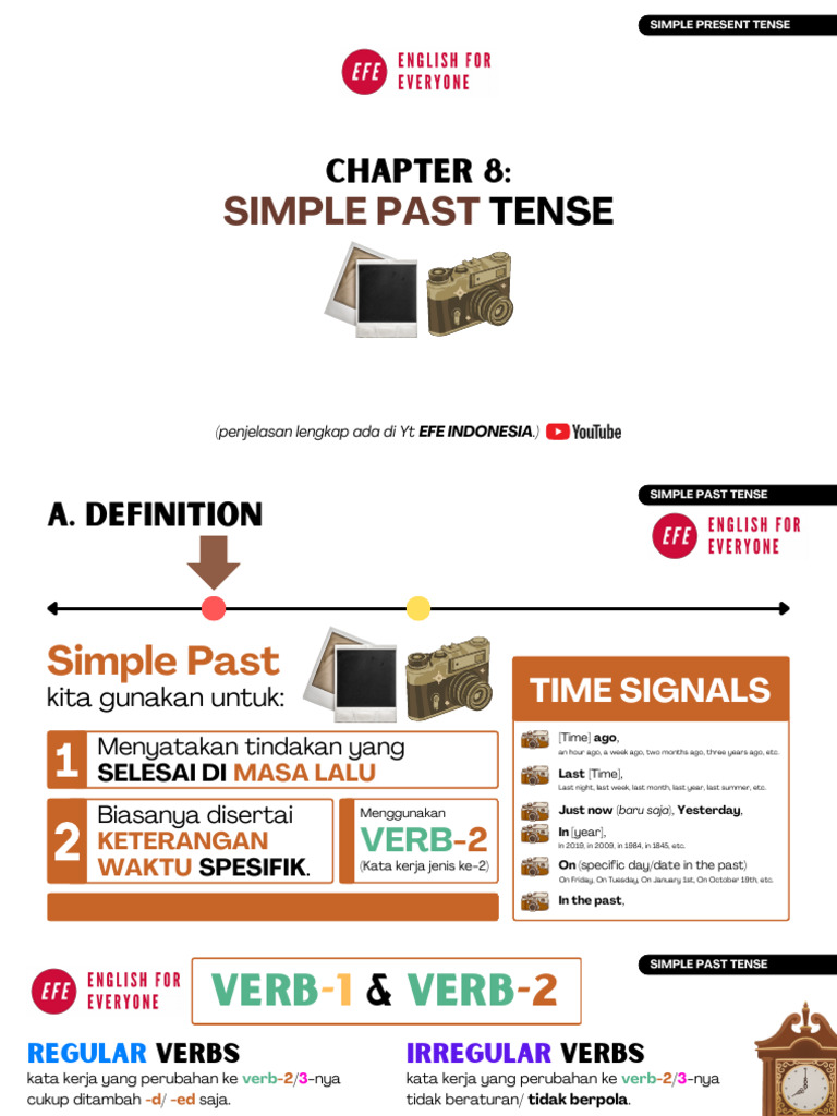 Chapter 8 - Simple Past Tense - Materi Adult Level 1 | PDF ...
