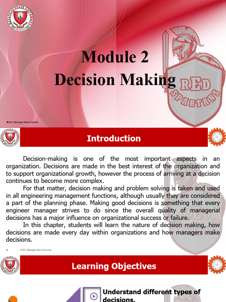 Module 2 Decision Making Linga | PDF | Decision Making | Loss Function