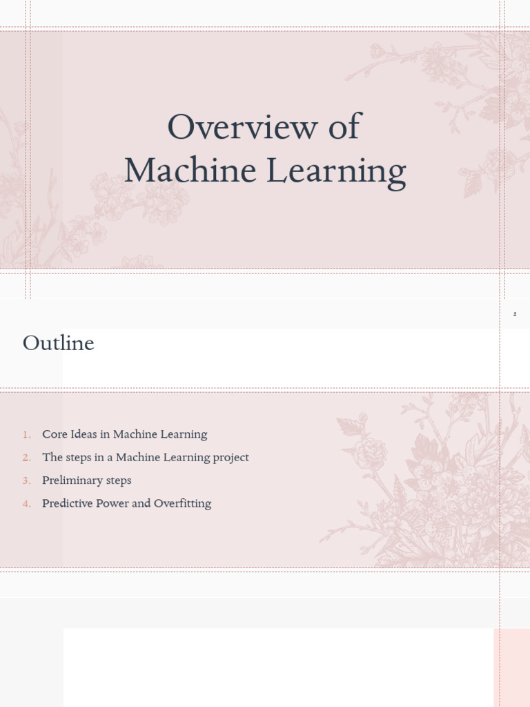 Topic 2 - Overview of Machine Learning | PDF | Machine Learning ...