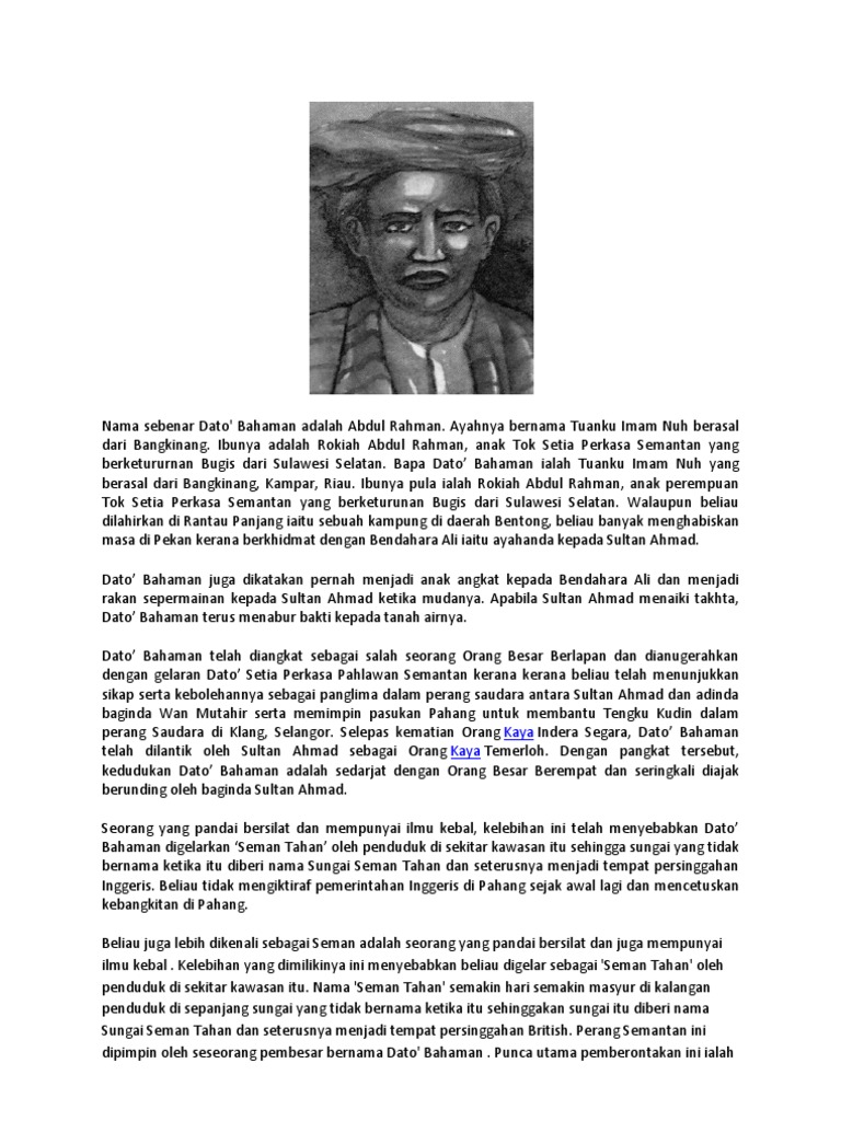 Datuk Bahaman | PDF
