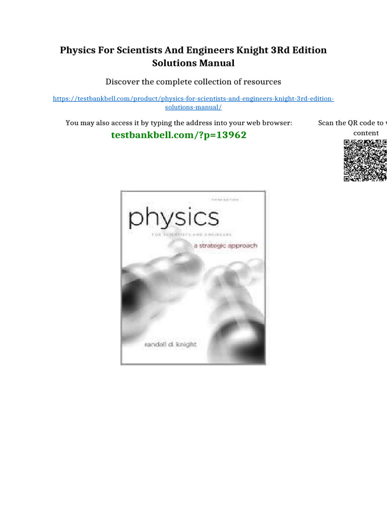 Physics For Scientists and Engineers Knight 3Rd Edition Solutions ...