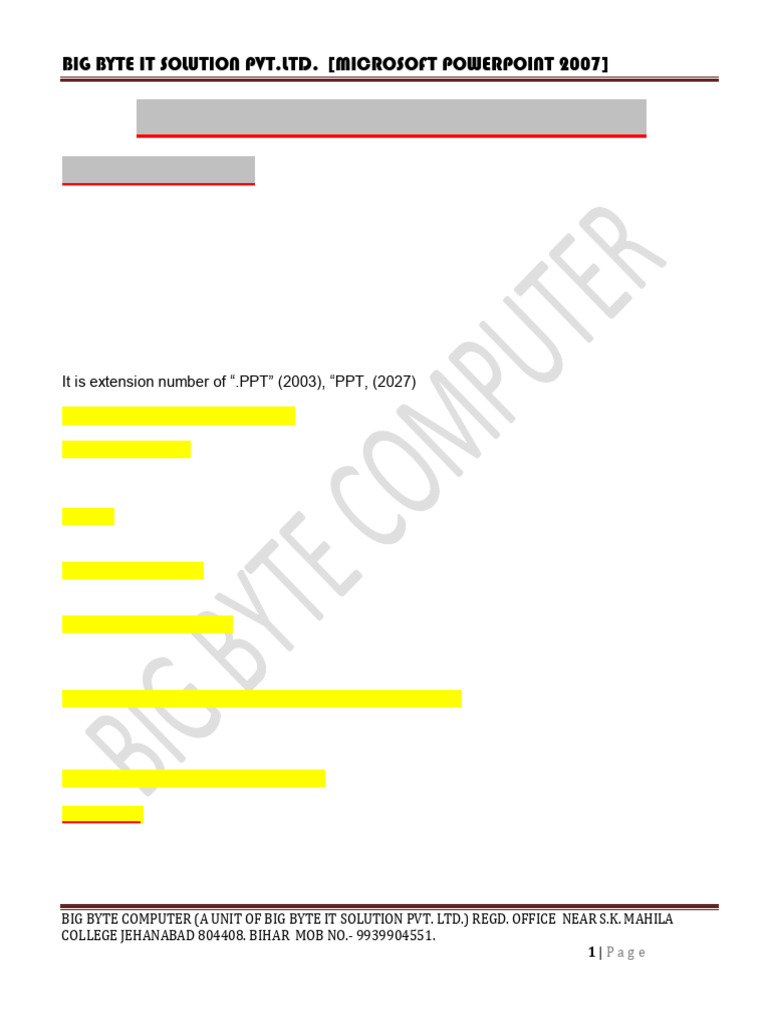 Powerpoint Notes New 2023 CK | PDF | Microsoft Power Point | Button ...