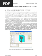 CST Patch Antenna Design Using MICROWAVE STUDIO