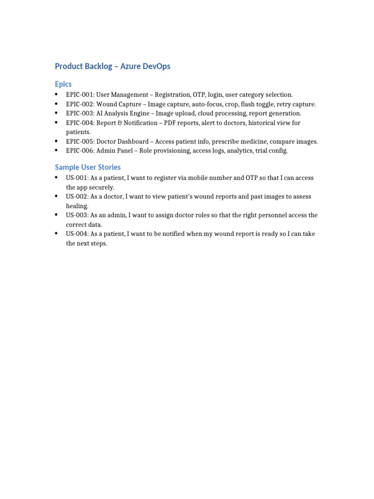 Product Backlog Azure DevOps v2 | PDF