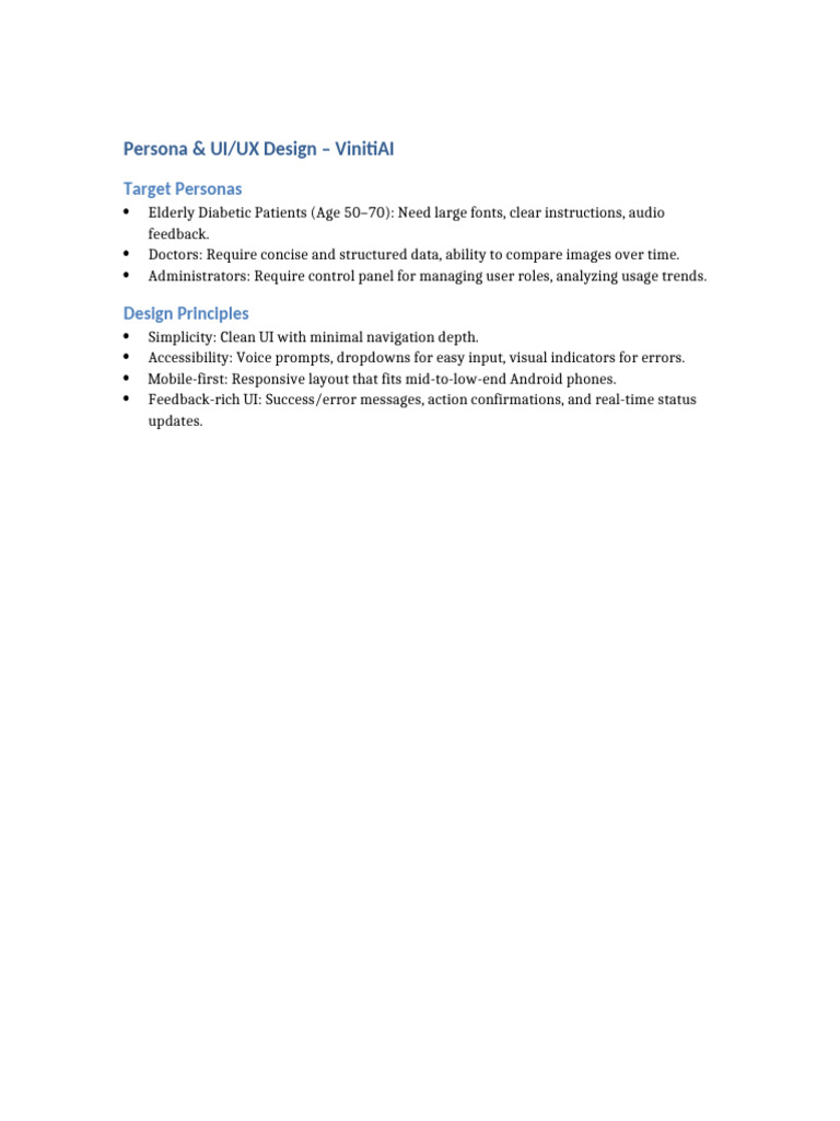 Persona UI UX Design VinitiAI v2 | PDF