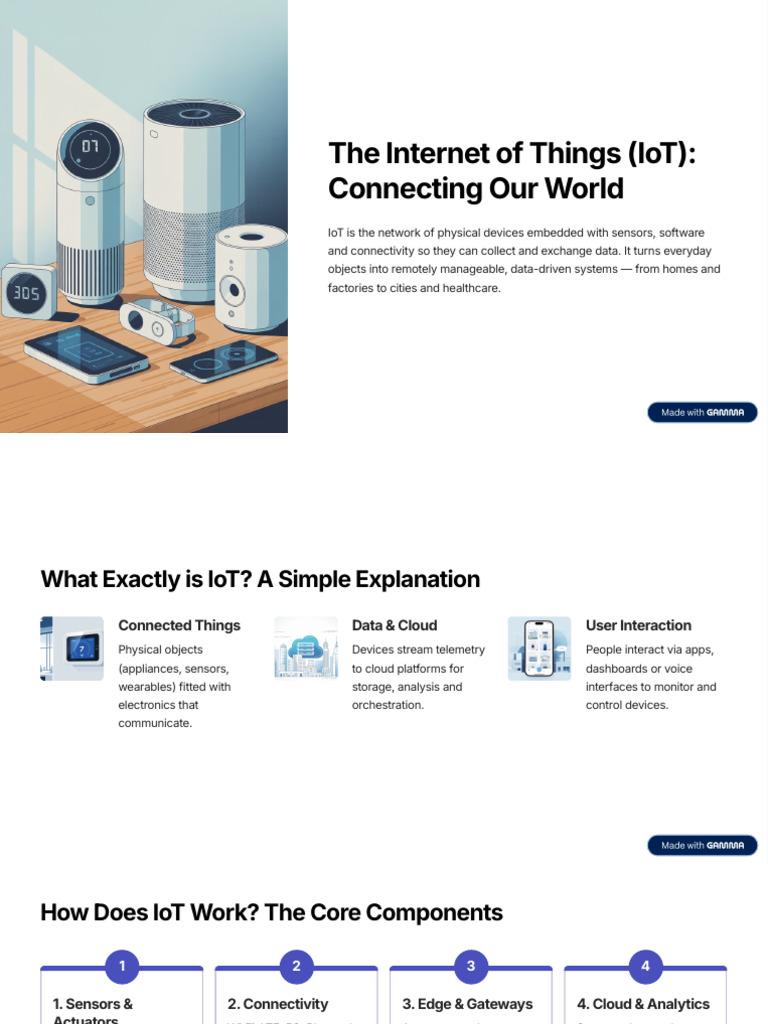 The Internet of Things IoT Connecting Our World | PDF | Internet Of ...